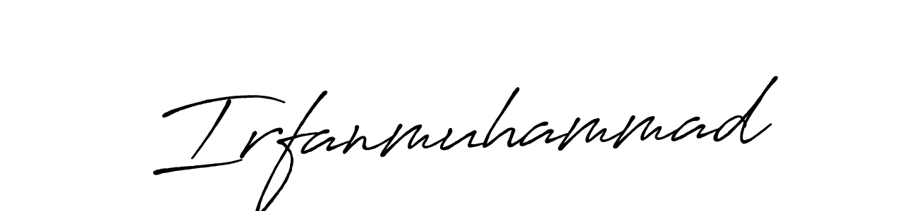 You should practise on your own different ways (Antro_Vectra_Bolder) to write your name (Irfanmuhammad) in signature. don't let someone else do it for you. Irfanmuhammad signature style 7 images and pictures png