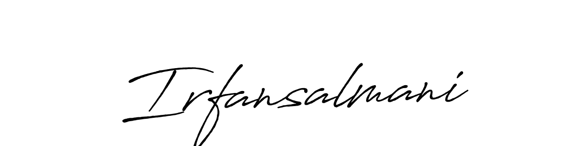 Also You can easily find your signature by using the search form. We will create Irfansalmani name handwritten signature images for you free of cost using Antro_Vectra_Bolder sign style. Irfansalmani signature style 7 images and pictures png