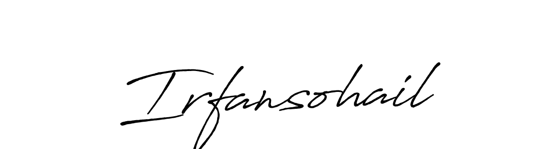 You should practise on your own different ways (Antro_Vectra_Bolder) to write your name (Irfansohail) in signature. don't let someone else do it for you. Irfansohail signature style 7 images and pictures png