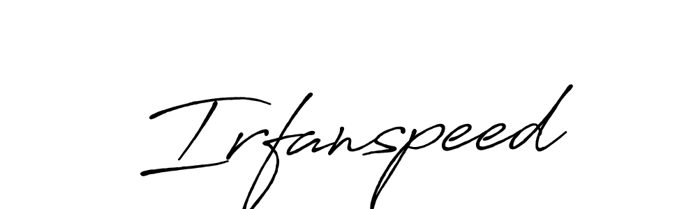 Make a beautiful signature design for name Irfanspeed. With this signature (Antro_Vectra_Bolder) style, you can create a handwritten signature for free. Irfanspeed signature style 7 images and pictures png