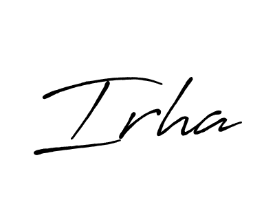 The best way (Antro_Vectra_Bolder) to make a short signature is to pick only two or three words in your name. The name Irha include a total of six letters. For converting this name. Irha signature style 7 images and pictures png