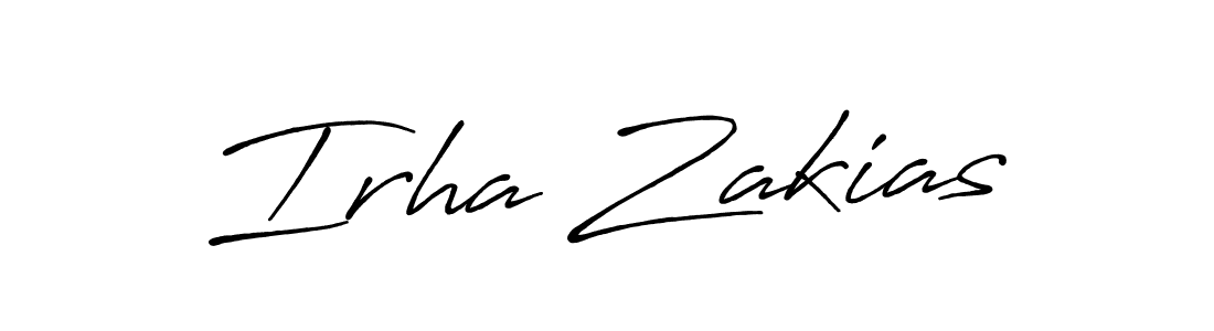 It looks lik you need a new signature style for name Irha Zakias. Design unique handwritten (Antro_Vectra_Bolder) signature with our free signature maker in just a few clicks. Irha Zakias signature style 7 images and pictures png