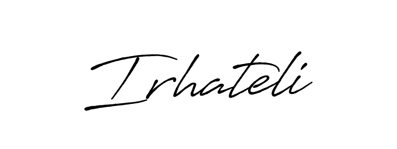 Design your own signature with our free online signature maker. With this signature software, you can create a handwritten (Antro_Vectra_Bolder) signature for name Irhateli. Irhateli signature style 7 images and pictures png