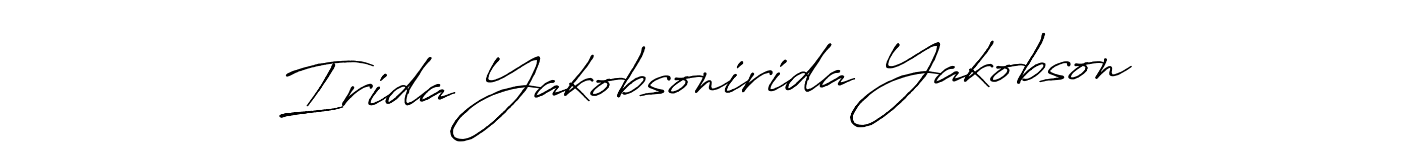 Irida Yakobsonirida Yakobson stylish signature style. Best Handwritten Sign (Antro_Vectra_Bolder) for my name. Handwritten Signature Collection Ideas for my name Irida Yakobsonirida Yakobson. Irida Yakobsonirida Yakobson signature style 7 images and pictures png