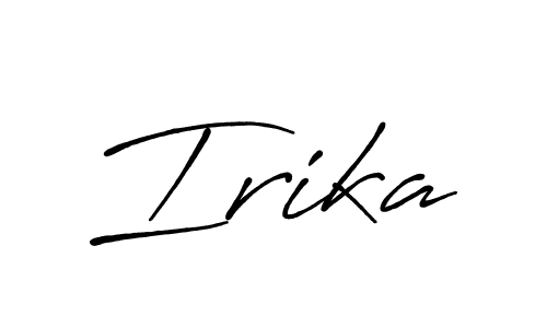 Irika stylish signature style. Best Handwritten Sign (Antro_Vectra_Bolder) for my name. Handwritten Signature Collection Ideas for my name Irika. Irika signature style 7 images and pictures png