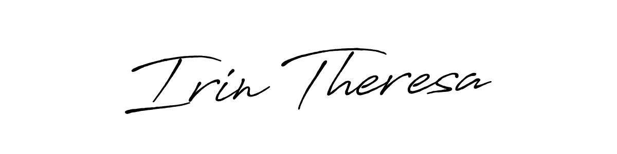 Design your own signature with our free online signature maker. With this signature software, you can create a handwritten (Antro_Vectra_Bolder) signature for name Irin Theresa. Irin Theresa signature style 7 images and pictures png