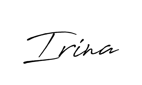 Also You can easily find your signature by using the search form. We will create Irina name handwritten signature images for you free of cost using Antro_Vectra_Bolder sign style. Irina signature style 7 images and pictures png