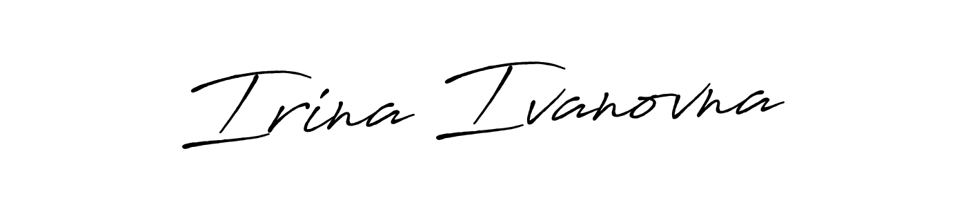 The best way (Antro_Vectra_Bolder) to make a short signature is to pick only two or three words in your name. The name Irina Ivanovna include a total of six letters. For converting this name. Irina Ivanovna signature style 7 images and pictures png
