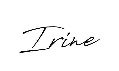 How to make Irine name signature. Use Antro_Vectra_Bolder style for creating short signs online. This is the latest handwritten sign. Irine signature style 7 images and pictures png