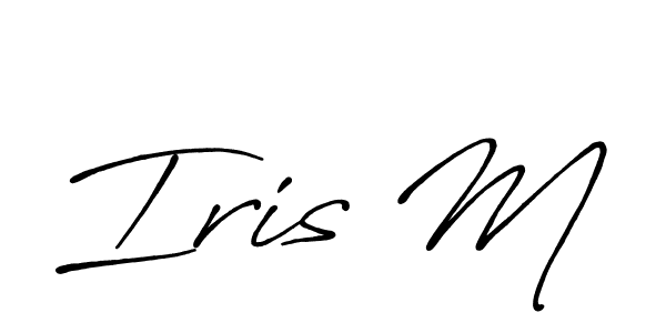 Make a beautiful signature design for name Iris M. With this signature (Antro_Vectra_Bolder) style, you can create a handwritten signature for free. Iris M signature style 7 images and pictures png