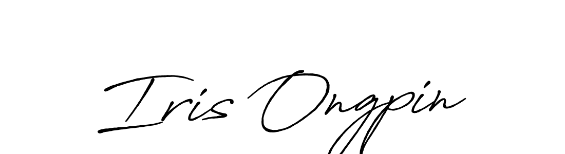 Create a beautiful signature design for name Iris Ongpin. With this signature (Antro_Vectra_Bolder) fonts, you can make a handwritten signature for free. Iris Ongpin signature style 7 images and pictures png