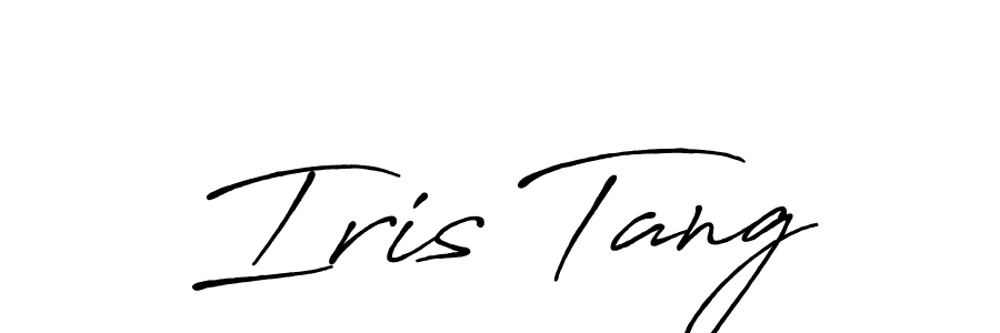 Antro_Vectra_Bolder is a professional signature style that is perfect for those who want to add a touch of class to their signature. It is also a great choice for those who want to make their signature more unique. Get Iris Tang name to fancy signature for free. Iris Tang signature style 7 images and pictures png