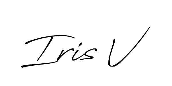 Design your own signature with our free online signature maker. With this signature software, you can create a handwritten (Antro_Vectra_Bolder) signature for name Iris V. Iris V signature style 7 images and pictures png