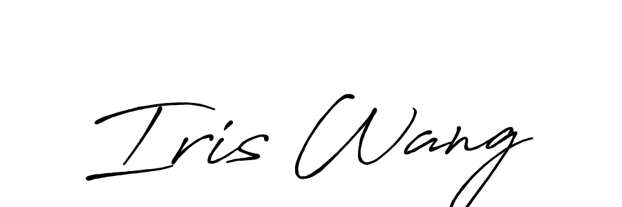 Also You can easily find your signature by using the search form. We will create Iris Wang name handwritten signature images for you free of cost using Antro_Vectra_Bolder sign style. Iris Wang signature style 7 images and pictures png