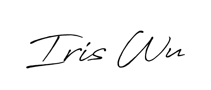 Create a beautiful signature design for name Iris Wu. With this signature (Antro_Vectra_Bolder) fonts, you can make a handwritten signature for free. Iris Wu signature style 7 images and pictures png