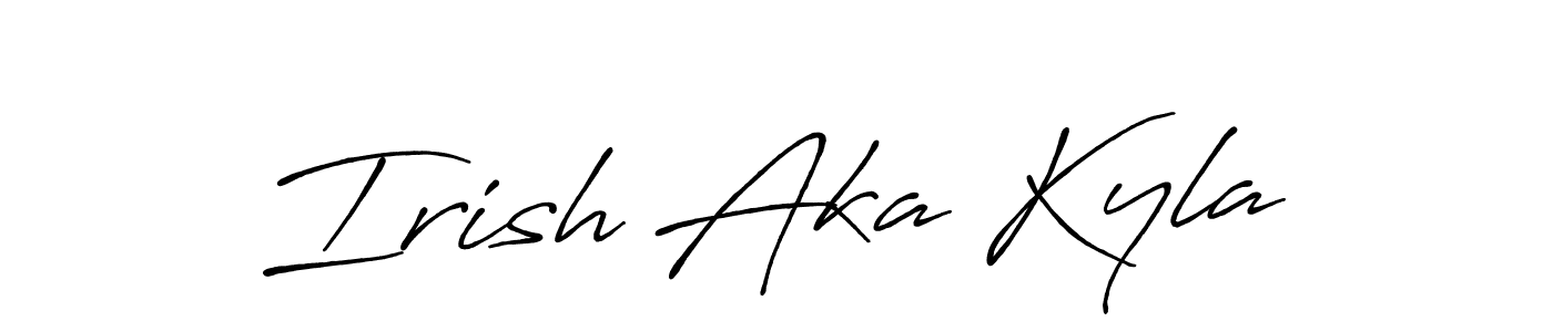 Antro_Vectra_Bolder is a professional signature style that is perfect for those who want to add a touch of class to their signature. It is also a great choice for those who want to make their signature more unique. Get Irish Aka Kyla name to fancy signature for free. Irish Aka Kyla signature style 7 images and pictures png