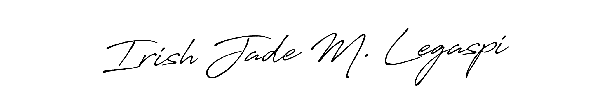 Also we have Irish Jade M. Legaspi name is the best signature style. Create professional handwritten signature collection using Antro_Vectra_Bolder autograph style. Irish Jade M. Legaspi signature style 7 images and pictures png