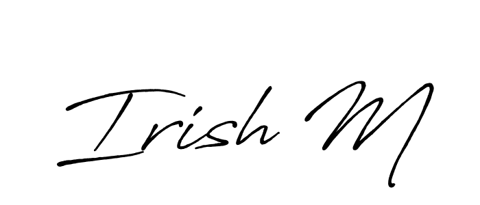 Design your own signature with our free online signature maker. With this signature software, you can create a handwritten (Antro_Vectra_Bolder) signature for name Irish M. Irish M signature style 7 images and pictures png