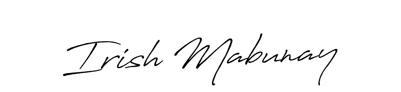 Make a beautiful signature design for name Irish Mabunay. With this signature (Antro_Vectra_Bolder) style, you can create a handwritten signature for free. Irish Mabunay signature style 7 images and pictures png