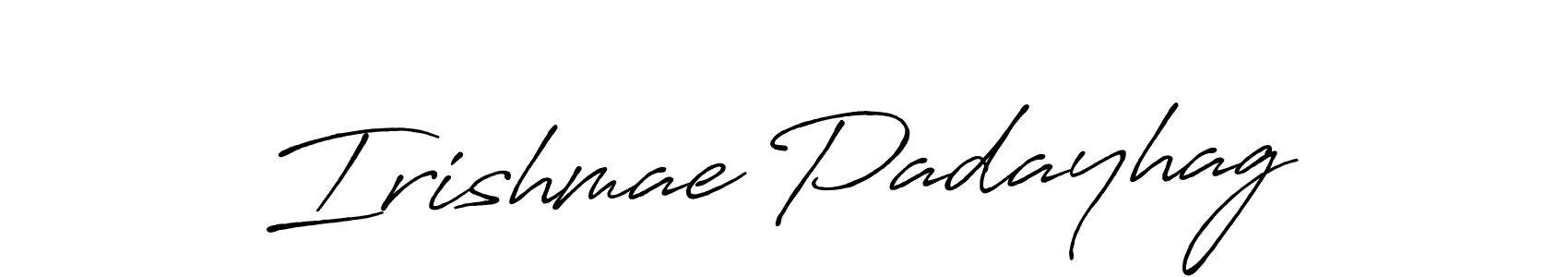 How to make Irishmae Padayhag name signature. Use Antro_Vectra_Bolder style for creating short signs online. This is the latest handwritten sign. Irishmae Padayhag signature style 7 images and pictures png
