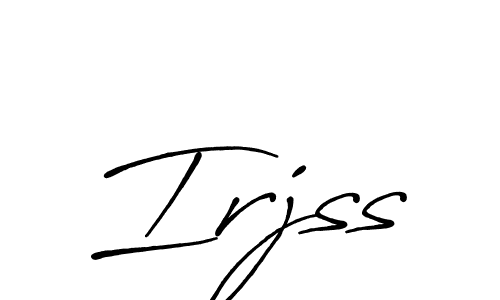 You should practise on your own different ways (Antro_Vectra_Bolder) to write your name (Irjss) in signature. don't let someone else do it for you. Irjss signature style 7 images and pictures png