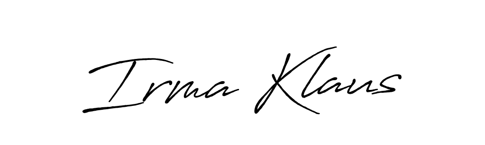 How to Draw Irma Klaus signature style? Antro_Vectra_Bolder is a latest design signature styles for name Irma Klaus. Irma Klaus signature style 7 images and pictures png