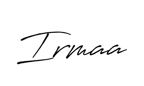 The best way (Antro_Vectra_Bolder) to make a short signature is to pick only two or three words in your name. The name Irmaa include a total of six letters. For converting this name. Irmaa signature style 7 images and pictures png