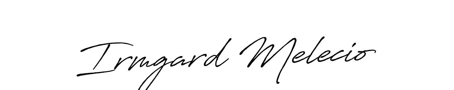 It looks lik you need a new signature style for name Irmgard Melecio. Design unique handwritten (Antro_Vectra_Bolder) signature with our free signature maker in just a few clicks. Irmgard Melecio signature style 7 images and pictures png