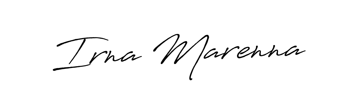 Irna Marenna stylish signature style. Best Handwritten Sign (Antro_Vectra_Bolder) for my name. Handwritten Signature Collection Ideas for my name Irna Marenna. Irna Marenna signature style 7 images and pictures png