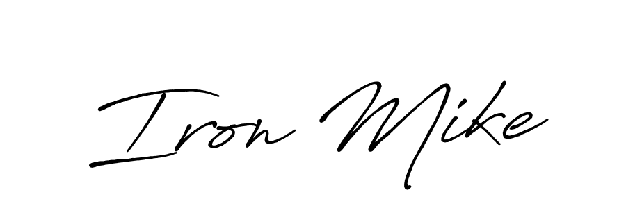 Make a beautiful signature design for name Iron Mike. With this signature (Antro_Vectra_Bolder) style, you can create a handwritten signature for free. Iron Mike signature style 7 images and pictures png