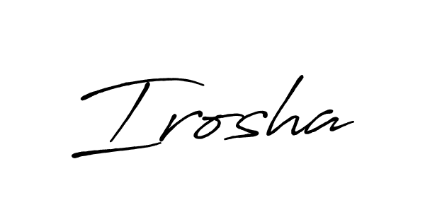 How to make Irosha name signature. Use Antro_Vectra_Bolder style for creating short signs online. This is the latest handwritten sign. Irosha signature style 7 images and pictures png