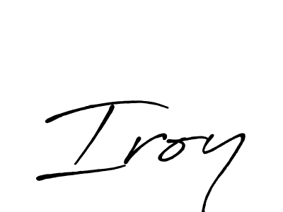 How to make Iroy name signature. Use Antro_Vectra_Bolder style for creating short signs online. This is the latest handwritten sign. Iroy signature style 7 images and pictures png