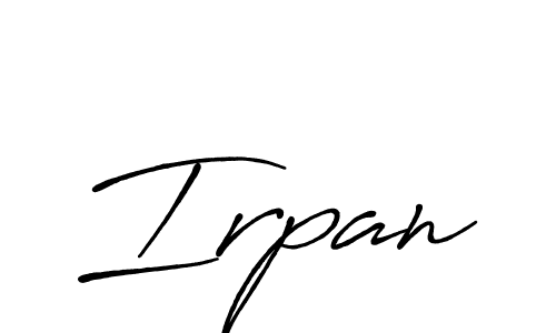 Make a beautiful signature design for name Irpan. With this signature (Antro_Vectra_Bolder) style, you can create a handwritten signature for free. Irpan signature style 7 images and pictures png