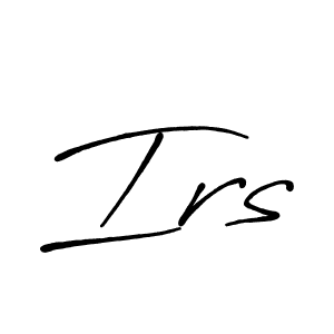 Design your own signature with our free online signature maker. With this signature software, you can create a handwritten (Antro_Vectra_Bolder) signature for name Irs. Irs signature style 7 images and pictures png