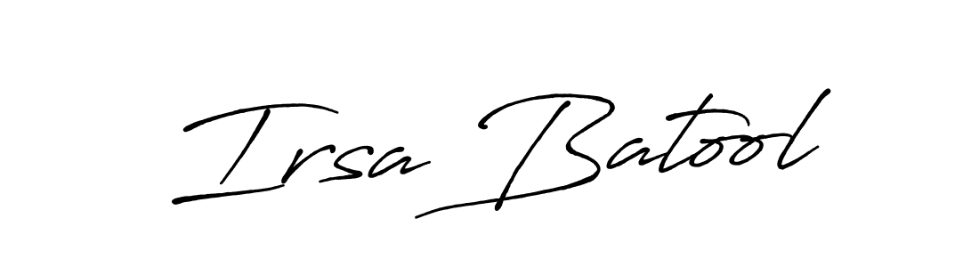 How to make Irsa Batool signature? Antro_Vectra_Bolder is a professional autograph style. Create handwritten signature for Irsa Batool name. Irsa Batool signature style 7 images and pictures png