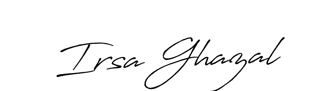 It looks lik you need a new signature style for name Irsa Ghazal. Design unique handwritten (Antro_Vectra_Bolder) signature with our free signature maker in just a few clicks. Irsa Ghazal signature style 7 images and pictures png