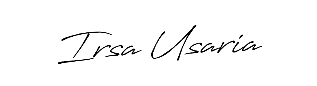 Design your own signature with our free online signature maker. With this signature software, you can create a handwritten (Antro_Vectra_Bolder) signature for name Irsa Usaria. Irsa Usaria signature style 7 images and pictures png