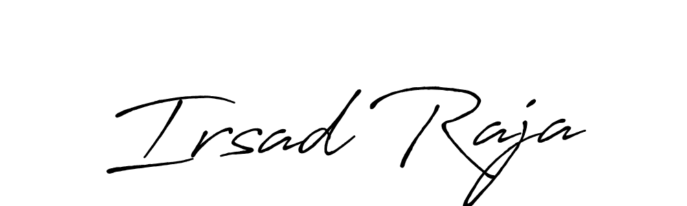 Create a beautiful signature design for name Irsad Raja. With this signature (Antro_Vectra_Bolder) fonts, you can make a handwritten signature for free. Irsad Raja signature style 7 images and pictures png