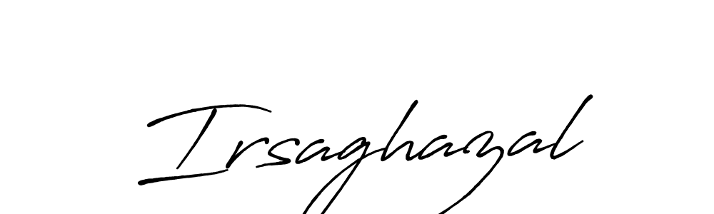 How to make Irsaghazal signature? Antro_Vectra_Bolder is a professional autograph style. Create handwritten signature for Irsaghazal name. Irsaghazal signature style 7 images and pictures png