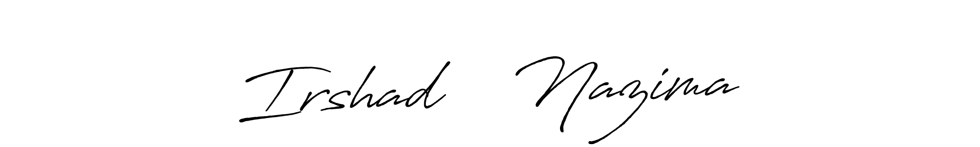 Antro_Vectra_Bolder is a professional signature style that is perfect for those who want to add a touch of class to their signature. It is also a great choice for those who want to make their signature more unique. Get Irshad ❤️ Nazima name to fancy signature for free. Irshad ❤️ Nazima signature style 7 images and pictures png