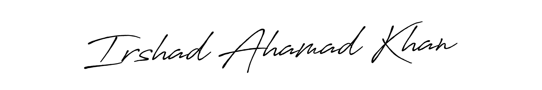 if you are searching for the best signature style for your name Irshad Ahamad Khan. so please give up your signature search. here we have designed multiple signature styles  using Antro_Vectra_Bolder. Irshad Ahamad Khan signature style 7 images and pictures png