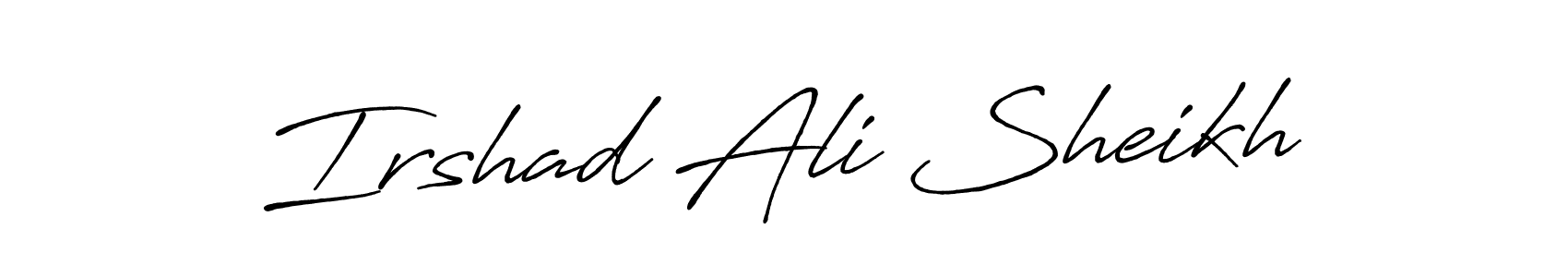 Use a signature maker to create a handwritten signature online. With this signature software, you can design (Antro_Vectra_Bolder) your own signature for name Irshad Ali Sheikh. Irshad Ali Sheikh signature style 7 images and pictures png