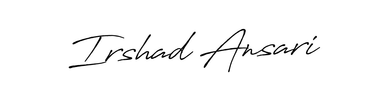 Create a beautiful signature design for name Irshad Ansari. With this signature (Antro_Vectra_Bolder) fonts, you can make a handwritten signature for free. Irshad Ansari signature style 7 images and pictures png