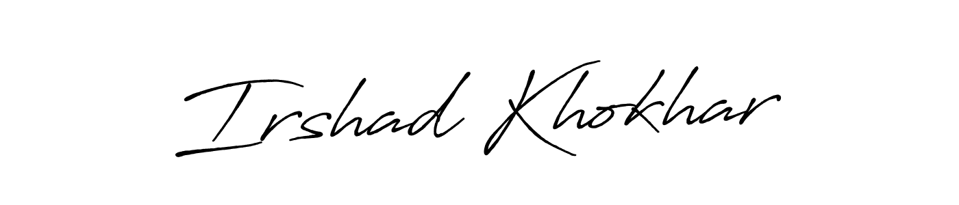 How to Draw Irshad Khokhar signature style? Antro_Vectra_Bolder is a latest design signature styles for name Irshad Khokhar. Irshad Khokhar signature style 7 images and pictures png