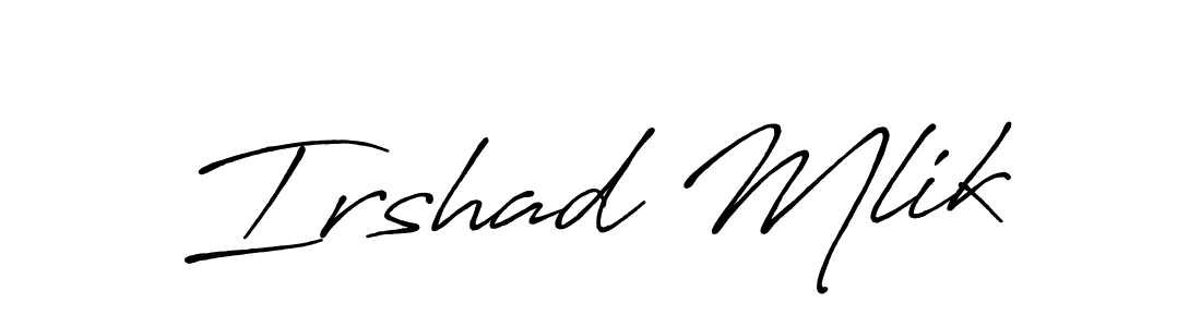 This is the best signature style for the Irshad Mlik name. Also you like these signature font (Antro_Vectra_Bolder). Mix name signature. Irshad Mlik signature style 7 images and pictures png