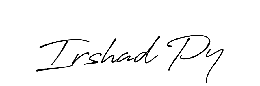 Use a signature maker to create a handwritten signature online. With this signature software, you can design (Antro_Vectra_Bolder) your own signature for name Irshad Py. Irshad Py signature style 7 images and pictures png
