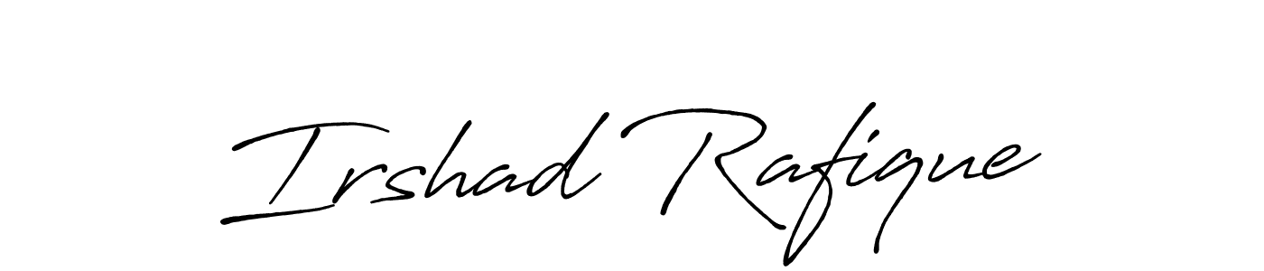 Use a signature maker to create a handwritten signature online. With this signature software, you can design (Antro_Vectra_Bolder) your own signature for name Irshad Rafique. Irshad Rafique signature style 7 images and pictures png