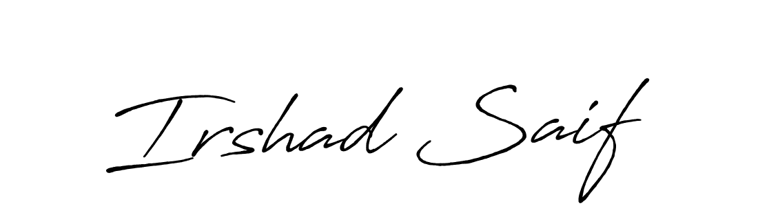 This is the best signature style for the Irshad Saif name. Also you like these signature font (Antro_Vectra_Bolder). Mix name signature. Irshad Saif signature style 7 images and pictures png