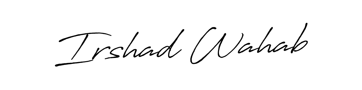 The best way (Antro_Vectra_Bolder) to make a short signature is to pick only two or three words in your name. The name Irshad Wahab include a total of six letters. For converting this name. Irshad Wahab signature style 7 images and pictures png