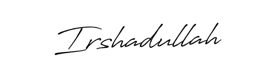 Make a beautiful signature design for name Irshadullah. With this signature (Antro_Vectra_Bolder) style, you can create a handwritten signature for free. Irshadullah signature style 7 images and pictures png